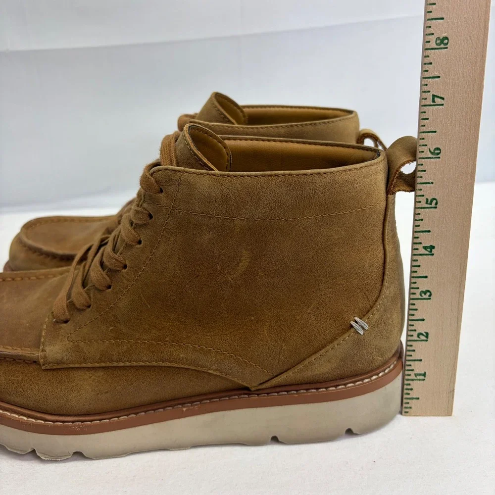 Label Moc Toe Boots Mens Size 11 Brown Leather Vibram Sole Workwear Gorpcore